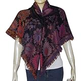IMAGE OF Wool Scarf Square Women's Winter Clothing 44 x 44 inches (sjmwr082)