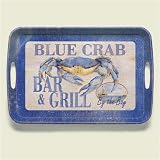 Serving Tray ~ Blue Crab Bar and Grill ~ 18 inches x 12 inches ~ melamine plastic ~ code 353
