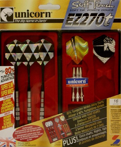 Unicorn EZ270t Soft Tip Dart Set Tungsten-Nickel Alloy