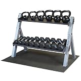 Body Solid GDKPACK Kettlebell Rack with Weights
