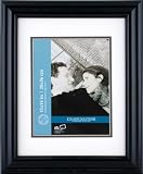 Gallery Solutions Satin Black Wall Frame with Mat, 11 by 14-Inch Matted to 8 by 10-Inch