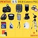 Pentax K-x Digital SLR Camera Kit(black), with 18-55mm Da Lens + Huge Accessories Package Including Wide Angle Macro Lens + 2x Telephoto + 3 Pc Filter Kit + 8gb Sdhc Memory Card + Aa Batteries with Charger + Carrying Case + Tripod & Much More !!