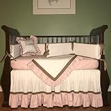 Hoohobbers 4-Piece Crib Bedding, Classic Pink