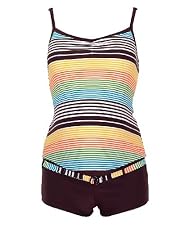 Brown stripe tankini