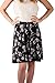 Women's Black & White Flower Casual Skirts. PLUS! FREE Swarovski Crystal Necklace!