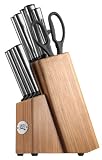Ginsu Koden Series Commercial Stainless Steel 11-Piece Cutlery Set in Bamboo Storage Block 5203