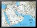 Map of Afghanistan, Pakistan and the Middle East Maps Framed Art Poster Print, 30x23