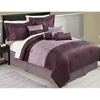 Victoria Classics Mia 8-Piece King Comforter Set, Purple