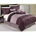 Victoria Classics Mia 8-Piece Queen Comforter Set, Purple