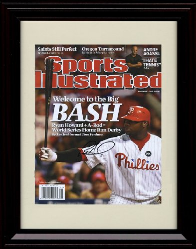 Framed Ryan Howard Sports Illustrated Autograph Print - 11/2/2009