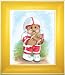 Sports Bear Football Star - Children's and Kids Room Framed Wall Art and Nursery Wall Decor, 8" x 10", Yellow