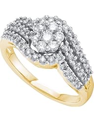 0.76CTW DIAMOND FLOWER RING