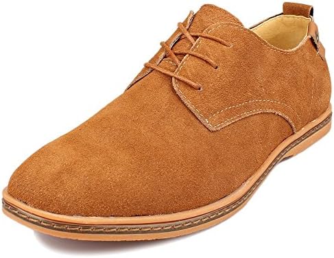 Kempin Khaki Outdoor Casual Suede Oxfords Shoes for Men