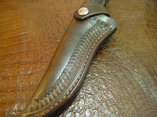 Left Hand Brown 10 Oz Water Buffalo Leather Knife Sheath for a Buck 119 Knife. The Water Buffalo Leather Is Very Soft, Pliable, and Durable. There Is No Need to Line Your Knife for Finer Knives. Left Had Carry. The Leather Is Dyed Brown. The Sheath Was Made to Fit the Buck 119 Knife. This If for the Sheath Only. Knife Not Included!