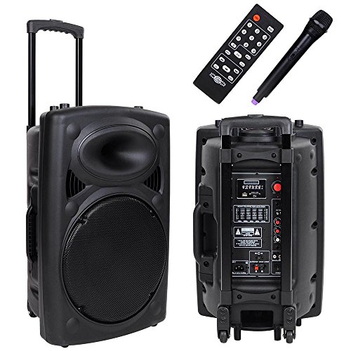 aw portable 1200w active pa speaker