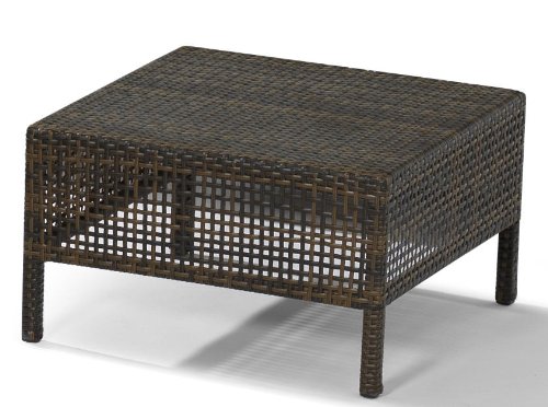 Rattan Möbel Gartentisch CARLO BEISTELLTISCH braun