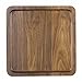 Rustic Walnut Wooden Tray Solid Wood Serving Tray Square Rectangle Platter Tea Tray Coffee Table Tray (Large square With Groovesï¼ˆ11x11x1inchï¼‰)