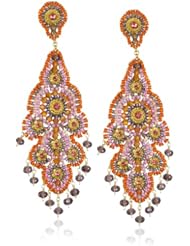 Miguel Ases Amethyst Quartz Chandelier Earrings