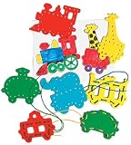 Lauri LACING & TRACING CHOO CHOO (7 Train Shapes to Lace & Trace)