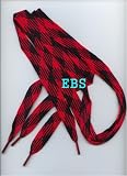 shoe laces shoelaces shoe lace shoelace retro thick color fat 1 inch wide shoelace, 21 - red-n- black