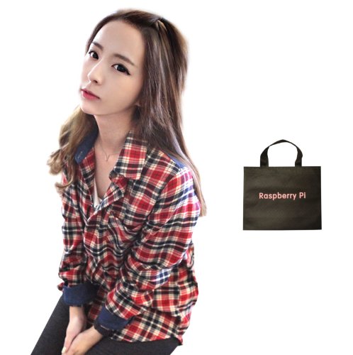 (ラズベリーパイ)RaspberryPi アメカジ チェック ボタン シャツ トップス タータン M L XL オリジナルエコバッグセット tc321