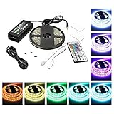 Powermall LEDストリップ コンプリートセット600個、5050LEDストリップライト12V/5A電源アダプタ(柔軟性、RGB、double) Doubles!