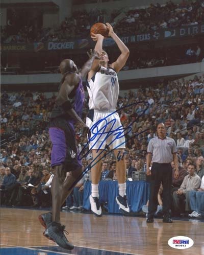 Dirk Nowitzki Autographed/Hand Signed Dallas Mavericks 8x10 Photo PSA/DNA #M60893