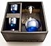 Happy Sales HSSS-GLB12, Blue Glass Sake Set for Cold Sake