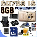 51qWtwZ2QtL. SL160  Canon PowerShot SD780IS 12.1 MP Digital Camera with 3x Optical Image Stabilized Zoom  8GB BP4L Battery BigVALUEInc Accessory Saver Bundle