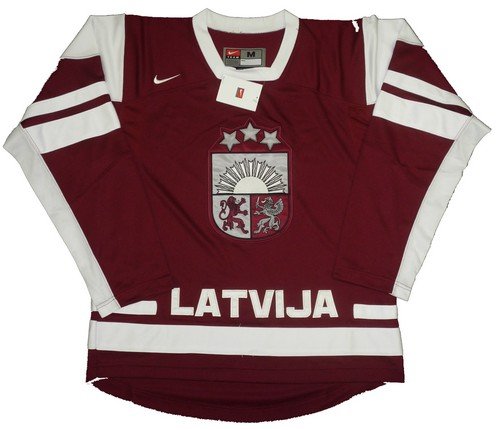 2010 Winter Olympics TEAM LATVIA Nike SEWN Jersey