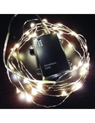 Musical Instruments: 10ft (3m) 30 LEDs Fairy LED Wire String Lights - Starry Starry Lights w/ Timer Battery Box for Festival, Christmas, Wedding, Holiday and Party - Warm White - Waterproof, Battery Powered THL-01 - TORCHSTAR