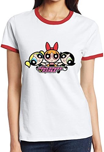 Womens Short Sleeve The Powerpuff Girls Cartoon Tee Shirt XX-Large Red