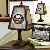 Memory Company New York Islanders Art Glass Table Lamp 14 Inches