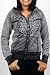 Affliction - Negative Impact Womens Hoodie In Grey/Dark Grey, Size: Medium, Color: Grey/Dark Grey