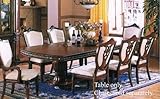 Double Pedestal Dining Table Brown Cherry Finish