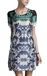 Plus Size Vintage General Print Homecoming Dress/Party Dress/Wedding Dress 