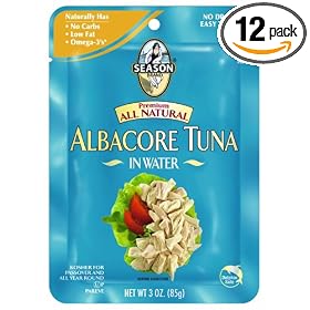 Season All Natural Albacore Tuna in Water, 3-Ounce Pouches (Pack of 12)