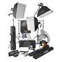 Square Perfect Professional Quality Studio Flash & Strobe Kit Includes Softboxes Backdrop Muslin Boom
