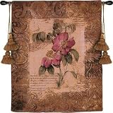 Review ArtExpression  / Blossoming Elegance III - Artist: Unknown - Fabric Size: 32.00 by 26.00 inches Wall Tapestry with hanging rods and tassels included