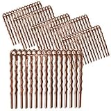 Copper Plated Metal Hair Combs - Fun Craft Beading Project 1 3/4 Inches (X6)