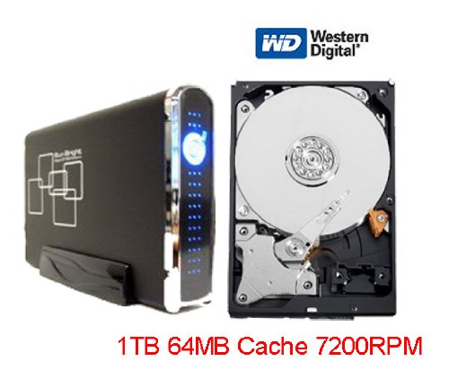WD 1TB SATA2 7200rpm 64MB WD10EARS Hard Drive w/Anyware ME-740JBK Aluminum enclosure