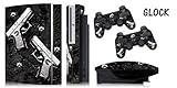 Protective skins for FAT Playstation 3 System Console, PS3 Controller skin included - GLOCK BLACK