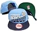 Pittsburgh Penguins Light Blue/Navy Two Tone Snapback Adjustable Plastic Snap Back Hat / Cap