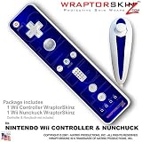 Nintendo Wii Remote Controller Skins - Brushed Aluminum Blue WraptorSkinz TM Kit by TuneTattooz TM