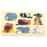 Puzzle encastrable en bois ,Animaux