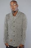 LRG The Saw Mill Cardigan in Black Heather,Sweaters for Men, Extra Large,Black