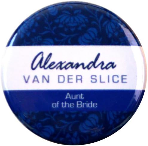 Wedding Reception Name Tag - Early Bloom (Blue)