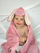 Bunny - Light Pink Hooded Towel by Frog Kiss Designs
