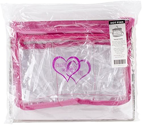 Handy Caddy with Strap and Zipper Project Bag, 8-Inch x 11-Inch x 5-Inch, Hot Pink