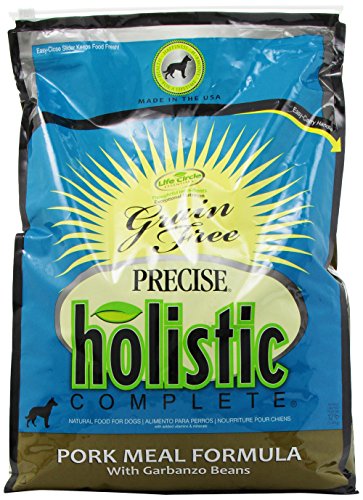 Precise 726525 Holistic Complete Grain Free Pork/Garbonza Food Bag for Pets, 12-Pound